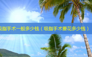 吸脂手术一般多少钱（吸脂手术要花多少钱）