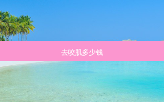 去咬肌多少钱