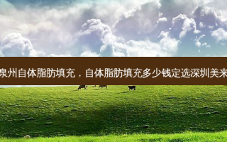 泉州自体脂肪填充，自体脂肪填充多少钱定选深圳美来