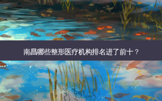 南昌哪些整形医疗机构排名进了前十？