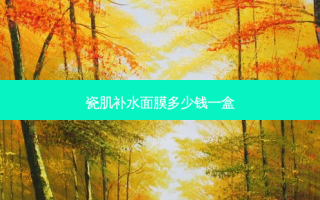 瓷肌补水面膜多少钱一盒