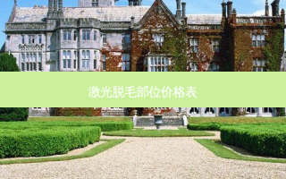 激光脱毛部位价格表