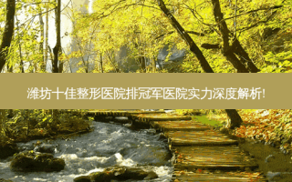 潍坊十佳整形医院排冠军医院实力深度解析!