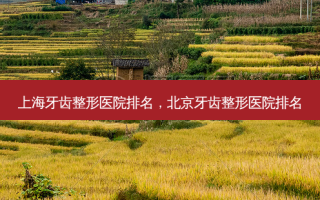 上海牙齿整形医院排名，北京牙齿整形医院排名
