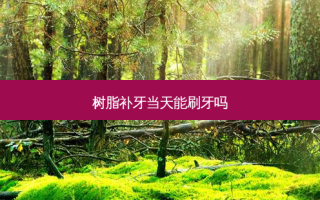 树脂补牙当天能刷牙吗