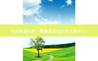 注射隆鼻材料（隆鼻最 *** 的 *** 是什么）
