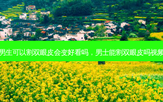 男生可以割双眼皮会变好看吗，男士能割双眼皮吗视频