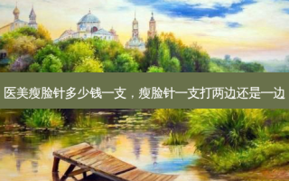医美瘦脸针多少钱一支，瘦脸针一支打两边还是一边