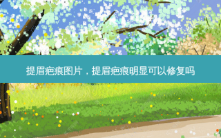 提眉疤痕图片，提眉疤痕明显可以修复吗