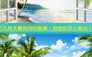 毛孔粗大最有效的医美（痘痘肌怎么根治）