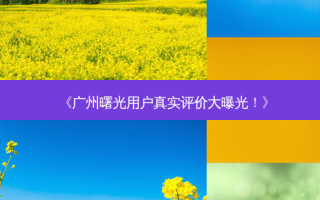 《广州曙光用户真实评价大曝光！》