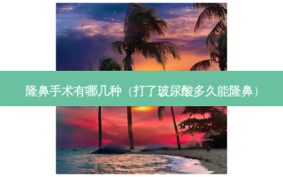 隆鼻手术有哪几种（打了玻尿酸多久能隆鼻）
