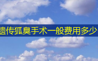 遗传狐臭手术一般费用多少