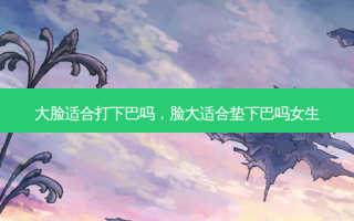 大脸适合打下巴吗，脸大适合垫下巴吗女生