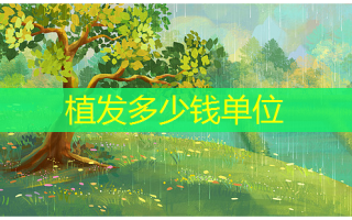 植发多少钱单位