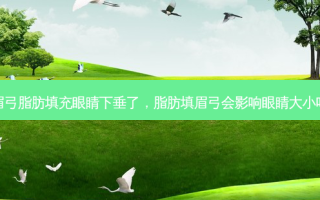 眉弓脂肪填充眼睛下垂了，脂肪填眉弓会影响眼睛大小吗