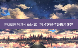 无锡哪里种牙性价比高（种植牙好还是搭桥牙好）