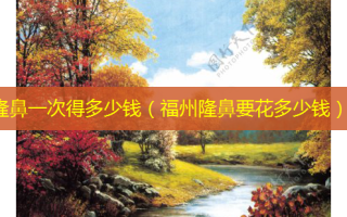 隆鼻一次得多少钱（福州隆鼻要花多少钱）