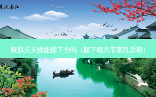 咬肌天天揉能揉下去吗（颞下颌关节紊乱后期）