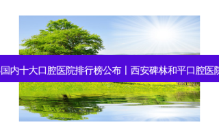 2023国内十大口腔医院排行榜公布丨西安碑林和平口腔医院之一