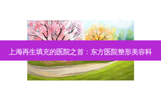 上海再生填充的医院之首：东方医院整形美容科