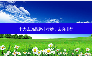 十大去斑品牌排行榜，去斑排行