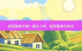 硅胶隆鼻价格一般多少钱，硅胶隆鼻价格表