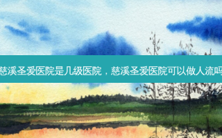 慈溪圣爱医院是几级医院，慈溪圣爱医院可以做人流吗