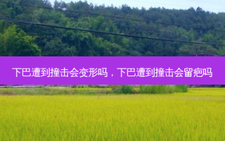 下巴遭到撞击会变形吗，下巴遭到撞击会留疤吗