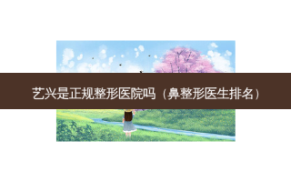 艺兴是正规整形医院吗（鼻整形医生排名）