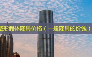 整形假体隆鼻价格（一般隆鼻的价钱）