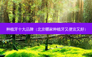 种植牙十大品牌（北京哪家种植牙又便宜又好）