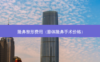 隆鼻整形费用（膨体隆鼻手术价格）
