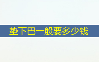 垫下巴一般要多少钱