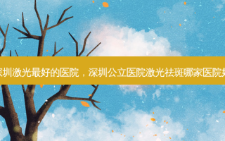 深圳激光 *** 的医院，深圳公立医院激光祛斑哪家医院好