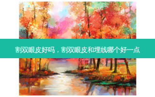 割双眼皮好吗，割双眼皮和埋线哪个好一点