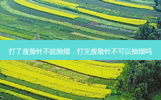 打了瘦脸针不能抽烟，打完瘦脸针不可以抽烟吗