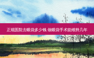 正规医院去眼袋多少钱 做眼袋手术能维持几年