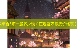 眼综合5项一般多少钱（正规割双眼皮价格表）