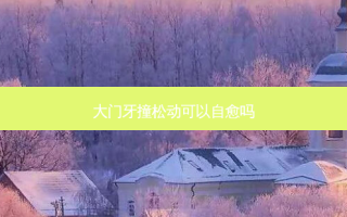 大门牙撞松动可以自愈吗