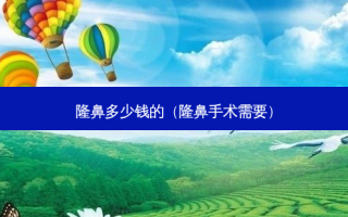 隆鼻多少钱的（隆鼻手术需要）