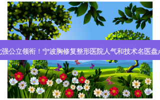 七强公立领衔！宁波胸修复整形医院人气和技术名医盘点
