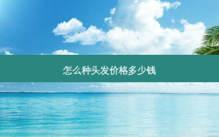 怎么种头发价格多少钱