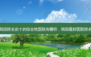 韩国排名前十的综合性医院有哪些，韩国 *** 医院排名