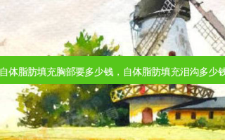 自体脂肪填充胸部要多少钱，自体脂肪填充泪沟多少钱