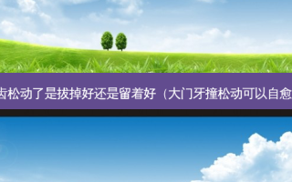 牙齿松动了是拔掉好还是留着好（大门牙撞松动可以自愈吗）