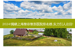 2024!揭晓上海整容整形医院排名榜,实力引人注目!