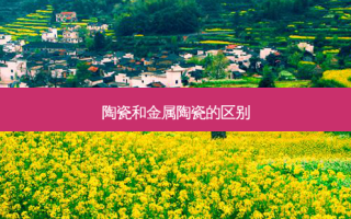 陶瓷和金属陶瓷的区别