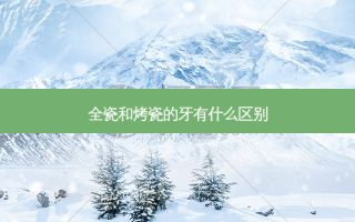 全瓷和烤瓷的牙有什么区别