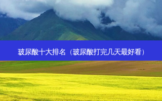 玻尿酸十大排名（玻尿酸打完几天 *** 看）